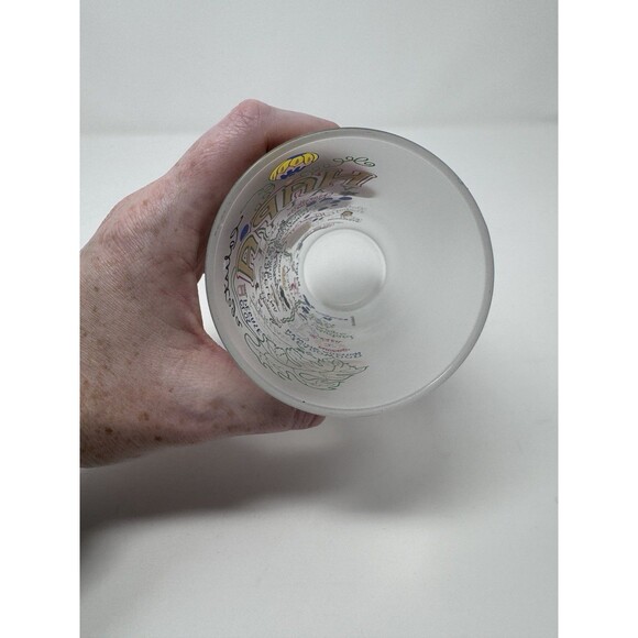 Cat Studio Frosted Drinking Glass "Napa" 15 oz Drinkware Decorative Souvenir - Picture 5 of 7